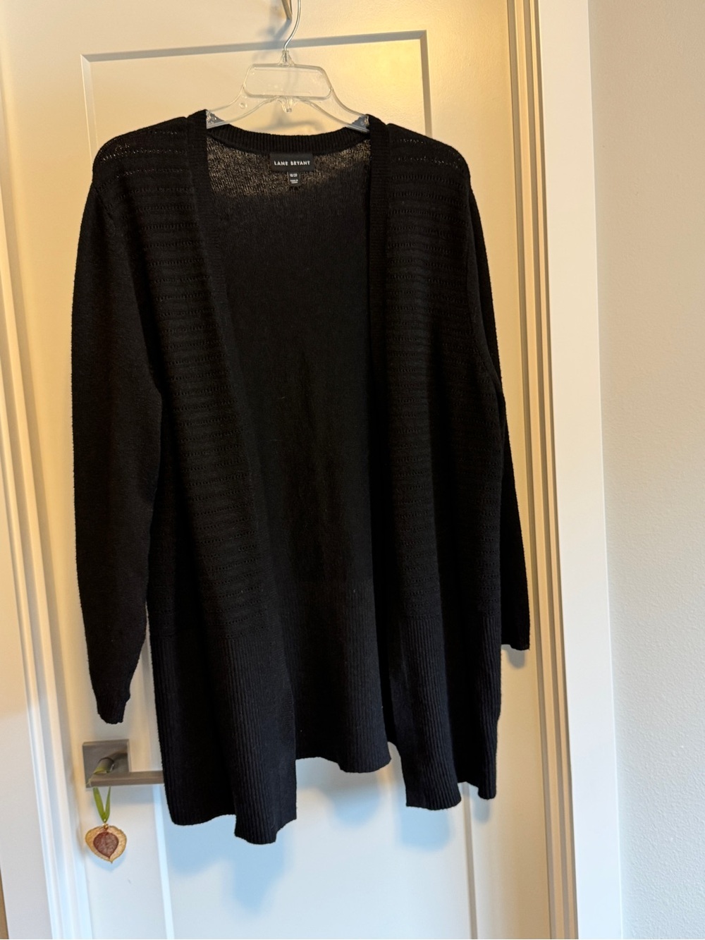 Lane Bryant Black Open-Front Women's Cardigan Sweater